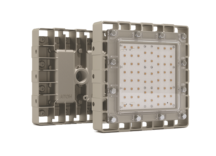 Светильник взрывозащищенный диодный Атон АТ-ДСП-11/30-220VAC-IP67-EX-К45 серия Арсенал-М с линзой