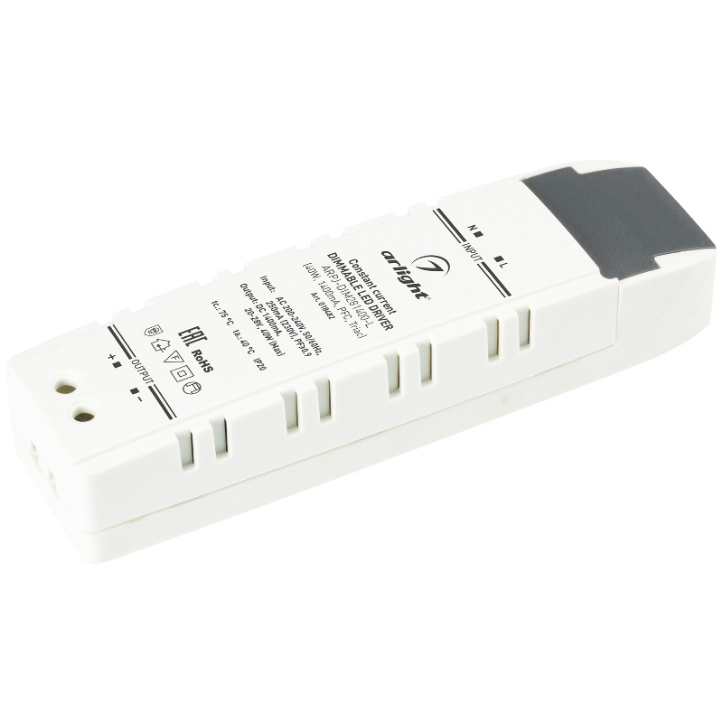 Блок питания ARPJ-DIM281400-L 40W, 1400mA PFC Triac Arlight IP20 Пластик арт.018482