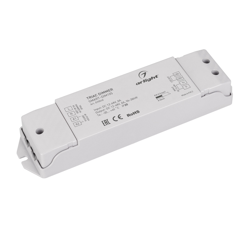 Диммер для диодных лент SMART-DIM105 12-48V 8A TRIAC Arlight IP20 Пластик ref.035060