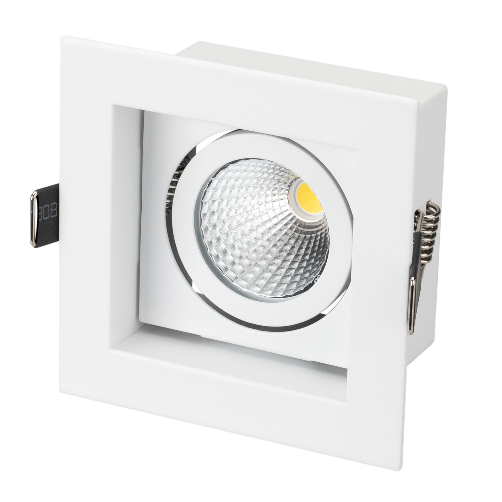 Светильник Arlight CL-KARDAN-S102x102-9W Warm (WH / WH-BL, 38 deg)